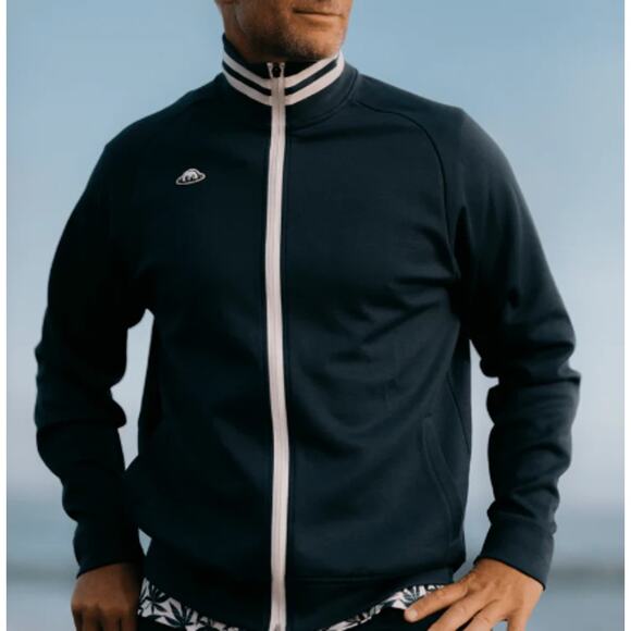 Radmor Golf Men's Navy/Snow White Chappie Recycled Jacket Size M - Picture 1 of 11